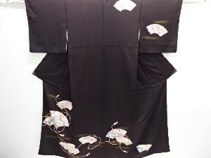 地紙に鴛鴦・花模様刺繍訪問着